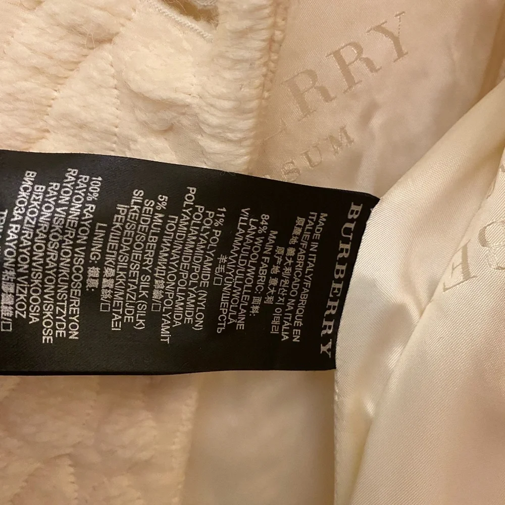 Burberry prorsum runway knit effect white ivory trench coat - Picture 15 of 16